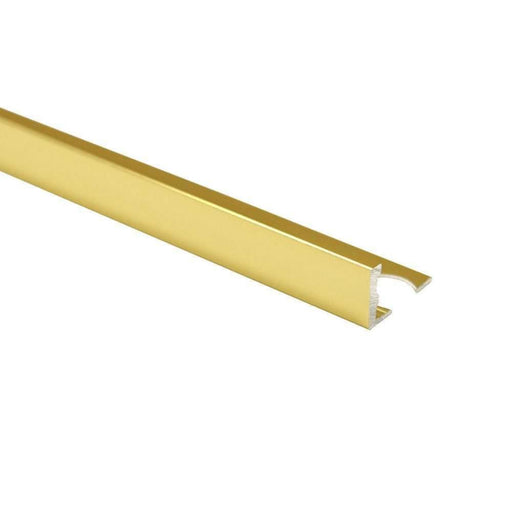 Splendour Aluminium Straight Edge Trim 10Mm Bright Brass -30ESA10086