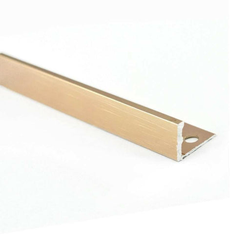 Splendour Aluminium Straight Edge Trim 10Mm Brushed Copper -30ESA10096