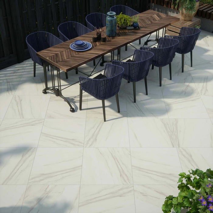 Splendour Calacatta 610x610 Gold Marble Effect Slabs Tiles - Unbeatable Bathrooms
