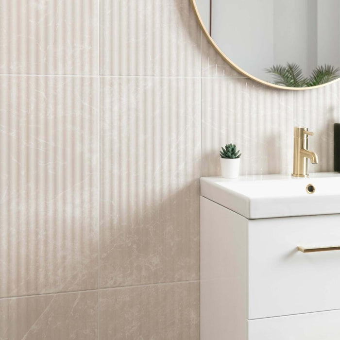 Splendour Imperial 300X600 Warm White Gloss marble Effect Decor Wall Tiles - Unbeatable Bathrooms