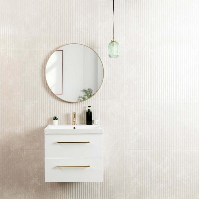 Splendour Imperial 300X600 Warm White Gloss marble Effect Decor Wall Tiles - Unbeatable Bathrooms