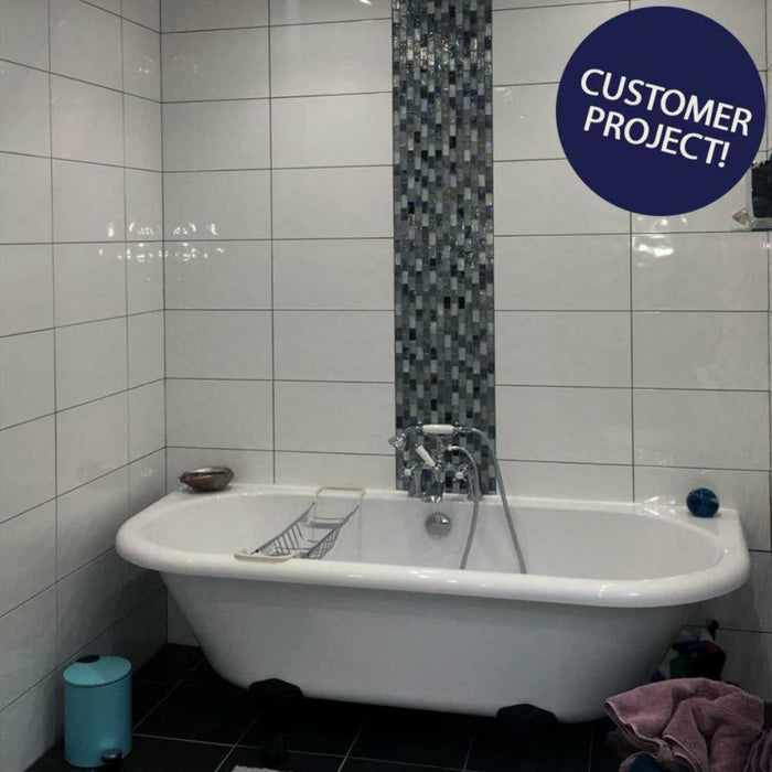 Splendour Kai 400x250 Bumpy White Tiles - Unbeatable Bathrooms