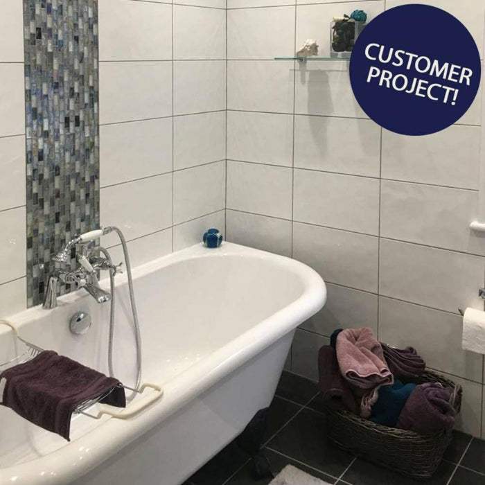 Splendour Kai 400x250 Bumpy White Tiles - Unbeatable Bathrooms