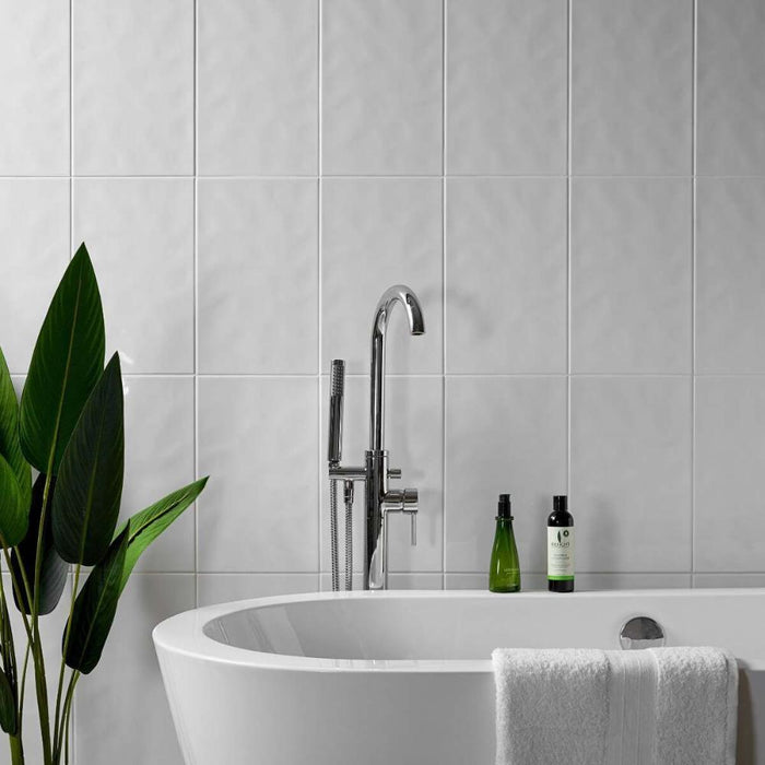 Splendour Kai 400x250 Bumpy White Tiles - Unbeatable Bathrooms