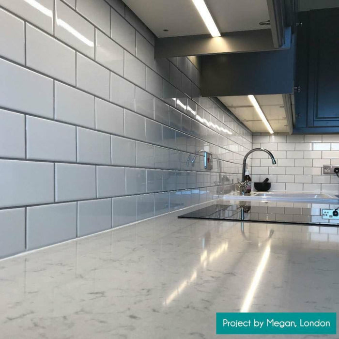 Splendour Liso 150x75 Blanco White Brillo Metro Tiles - Unbeatable Bathrooms