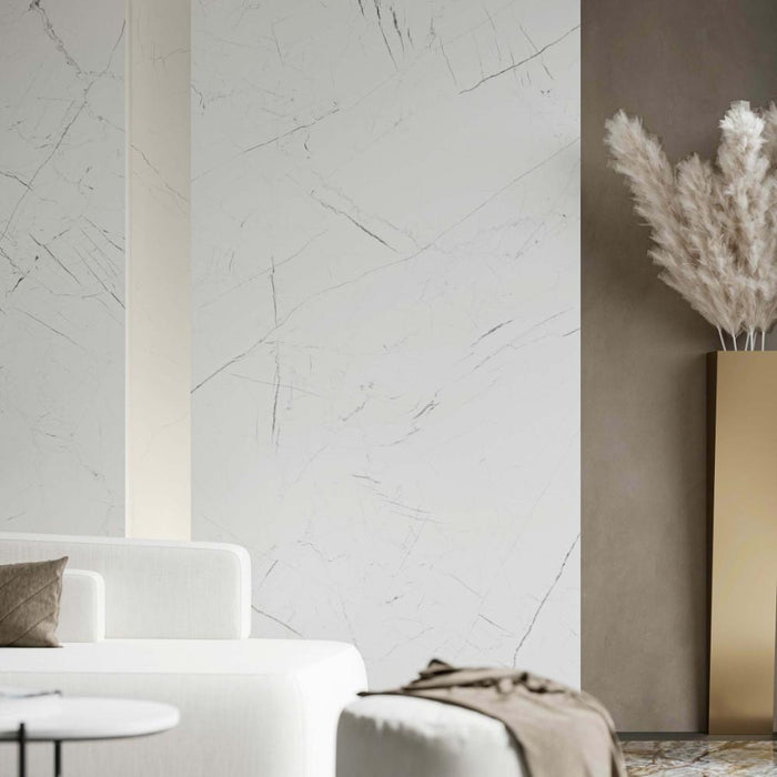 Splendour Matt Marmo 1197x597 Thassos White Porcelain Tiles - Unbeatable Bathrooms