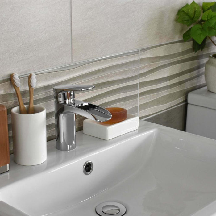 Splendour Milos 450x450 Relieve Decor Mix Gris Stone Effect Tiles - Unbeatable Bathrooms