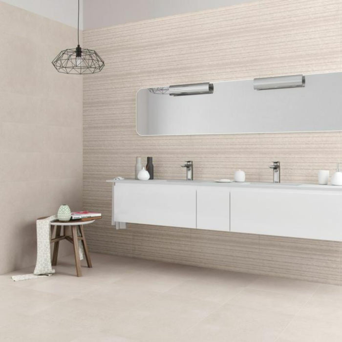 Splendour Neutra 600x250x1 Cream Relieve Tiles - Unbeatable Bathrooms