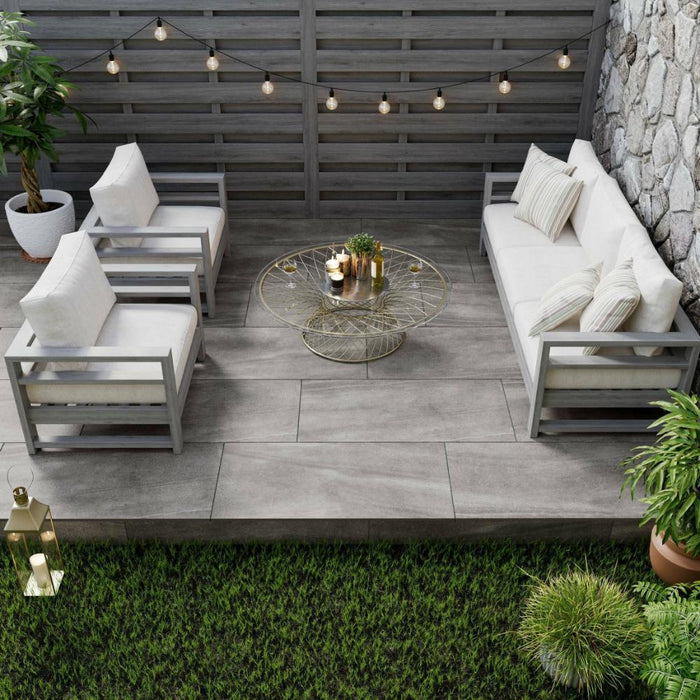 Splendour New Pietra 1200x600 Moda Grey Rectified Tiles - Unbeatable Bathrooms