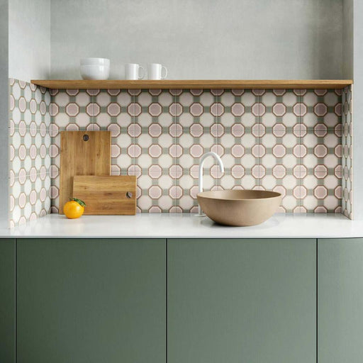 Splendour Patterns 223x223 Pink Diamond Tiles - Unbeatable Bathrooms