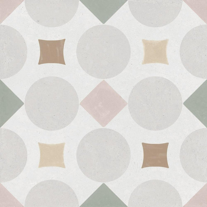 Splendour Patterns 223x223 Pink Geometric Tiles - Unbeatable Bathrooms