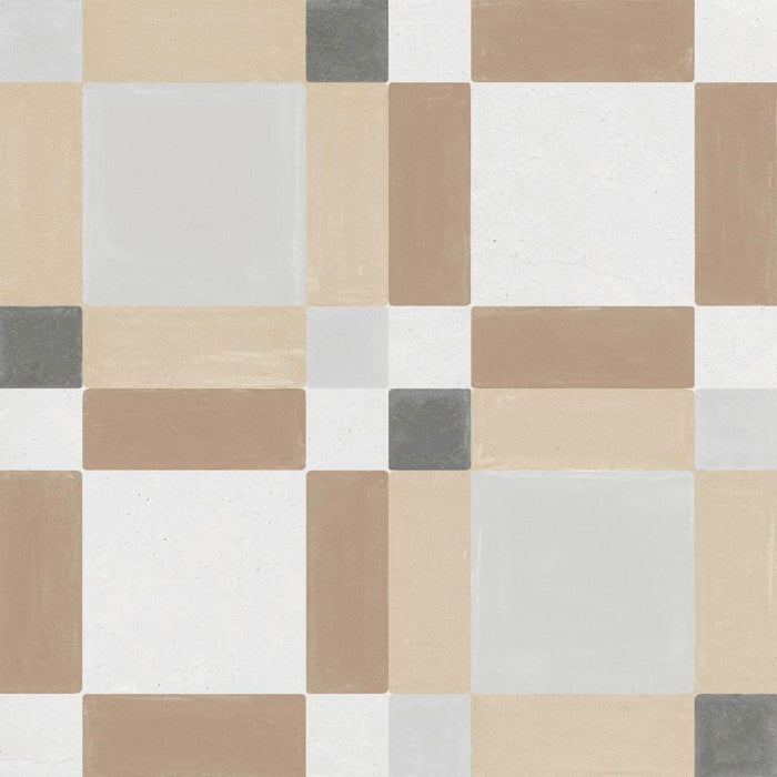 Splendour Patterns 223x223 Sand Square Tiles - Unbeatable Bathrooms