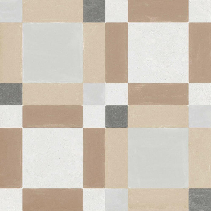 Splendour Patterns 223x223 Sand Square Tiles - Unbeatable Bathrooms