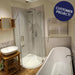 Splendour Pixel 300x260 White Hexagon Gloss Tiles - Unbeatable Bathrooms