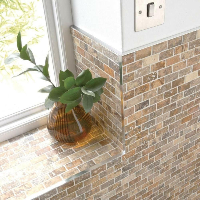 Splendour Straight Edge Metal Trim 8Mm Brushed Effect -ESCTST8BR 1