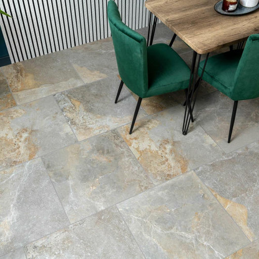 Splendour Strato 595x595 Slate Effect Matt Sparkle Tiles - Unbeatable Bathrooms