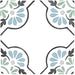 Splendour Tanger 123x123 Blue Petals Tiles - Unbeatable Bathrooms