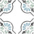 Splendour Tanger 123x123 Blue Petals Tiles - Unbeatable Bathrooms
