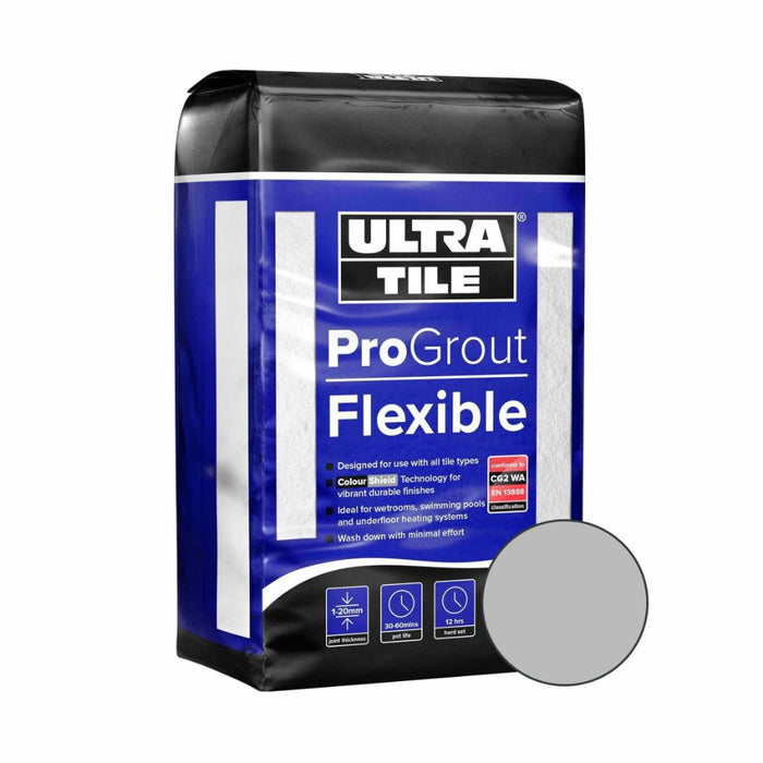 Splendour Ultra Tile Fix Progrout Flexible 3Kg - Silver Grey -802284 
