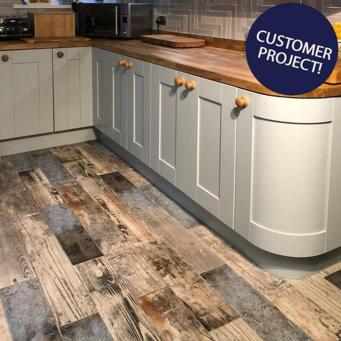 Splendour Vintage 600x150 Blue Wood Effect Tiles - Unbeatable Bathrooms
