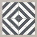 Splendour Zebra 223x223 Black and White Patterned Matt Striped Tiles - Unbeatable Bathrooms