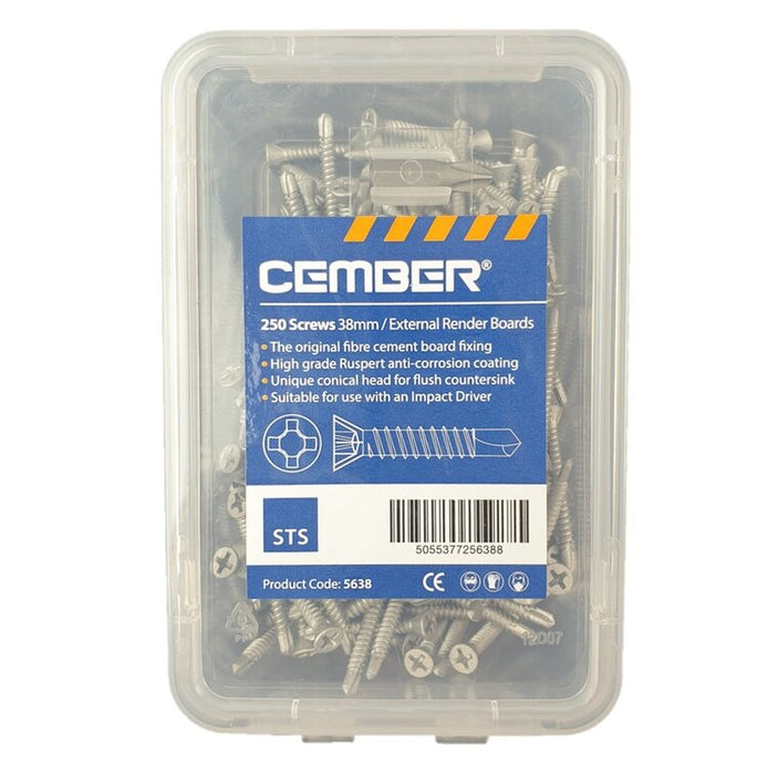 STS NoMorePly External 38mm Render Board Screws - Unbeatable Bathrooms