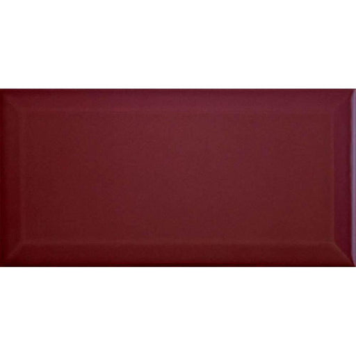 Metro 200 x 100 Bevelled Wall Tile - Plum Gloss (Per M²) - Unbeatable Bathrooms