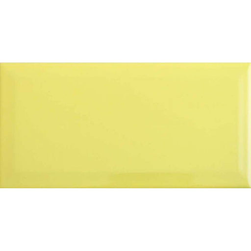 Metro 200 x 100 Bevelled Wall Tile - Limon Gloss (Per M²) - Unbeatable Bathrooms