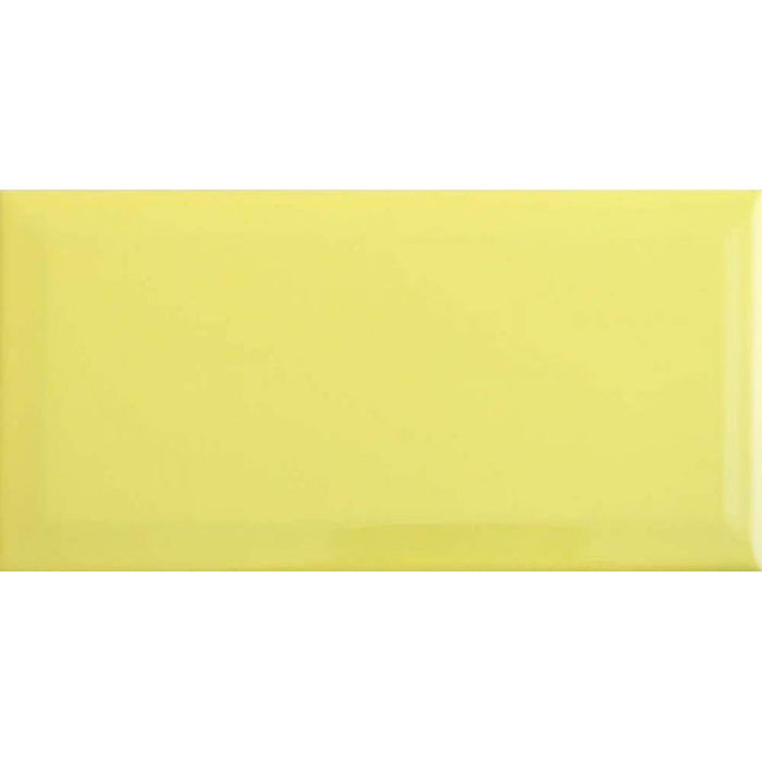 Metro 200 x 100 Bevelled Wall Tile - Limon Gloss (Per M²)