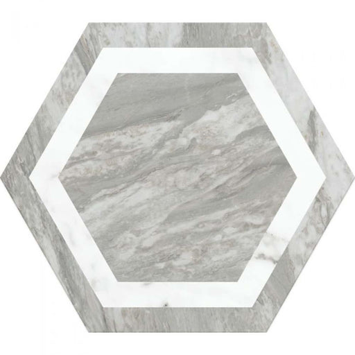 Bardiglio Hexagon Deco 285mm x 330mm Floor Tiles (Per M²) - Unbeatable Bathrooms