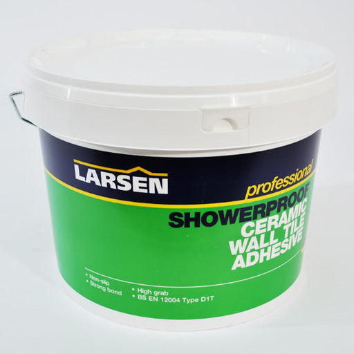 Larsen Pro Showerproof Adhesive 10Ltrs - Unbeatable Bathrooms